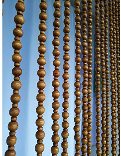 Rideau de perles en bois rétro cloison de chambre 29 rangs