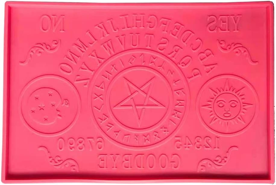 Oujia Board Planchette Divination Large Tray Resin Silicone Molds Agate Tray Serving Board Fruit Tray Resin Molds Crafts