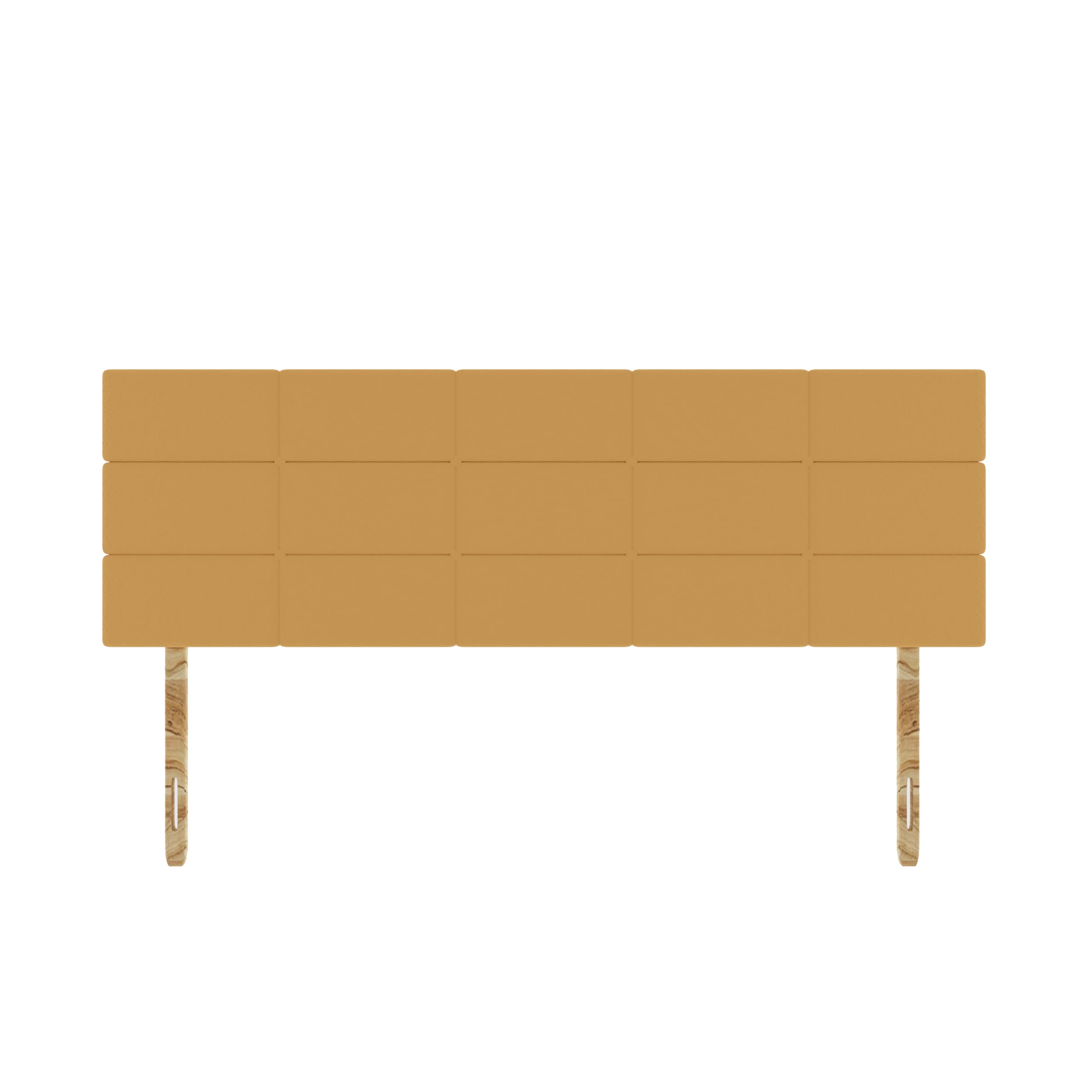 SANA SLEEP Rio Naple Suede HeadBoard - Luxury 20" Upholstered Design for Divan Beds - Multiple Fabric Options for Bedroom and Hotel Furniture- 5FT King Size - Mustard โ image 1