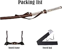 Vista 3 de The Samurai Sword of Michonne, Zombie Katana Katana 41 inches，1065 high Carbon Steel Clay_Tempered Steel Handmade Real Sharp