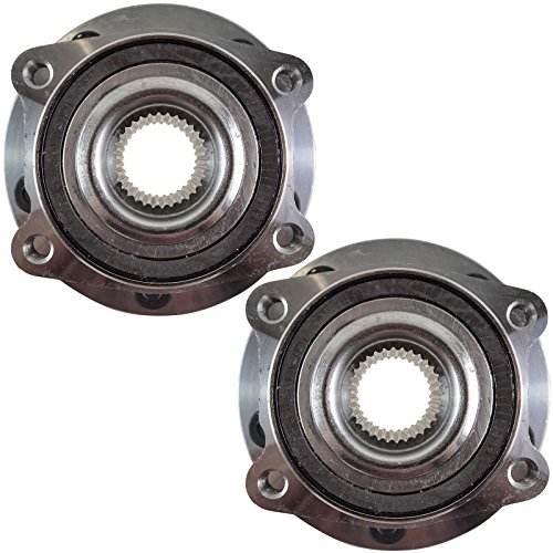 Image of TRQ 2 Piece Front Wheel Bearing & Hub Assembly Set Compatible with 2011-2014 Chrysler 200 2007-2010 Sebring 2008-2014 Dodge Avenger