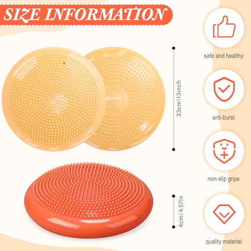 Image of Libima 4 Pcs Wiggle Seat for Kids Inflated Wobble Cushion