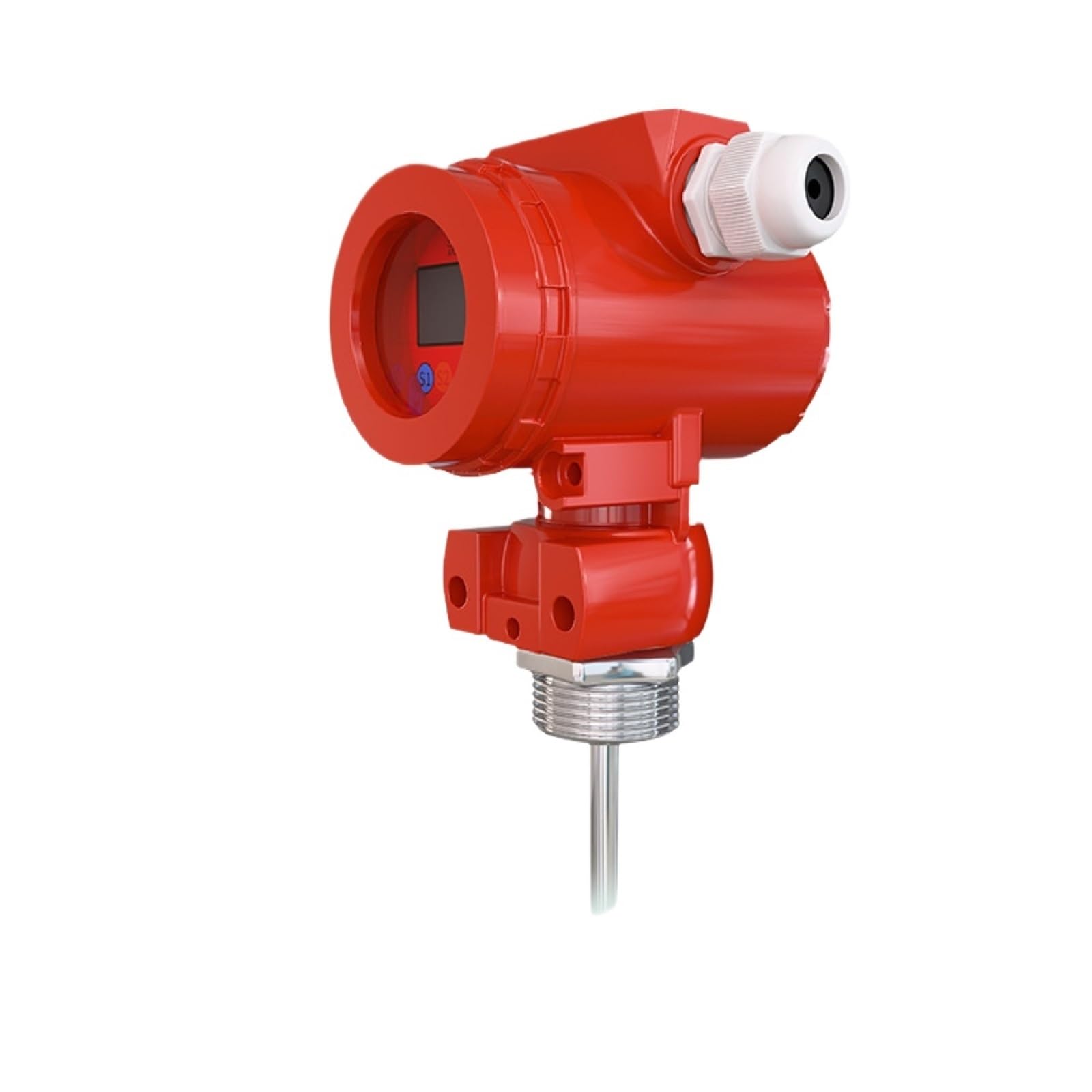 1 x Detector de flujo para rociador contra incendios con pantalla digital, sensor IP65, medidor de flujo de agua AC220V DC24V. (DN25-DC24V)