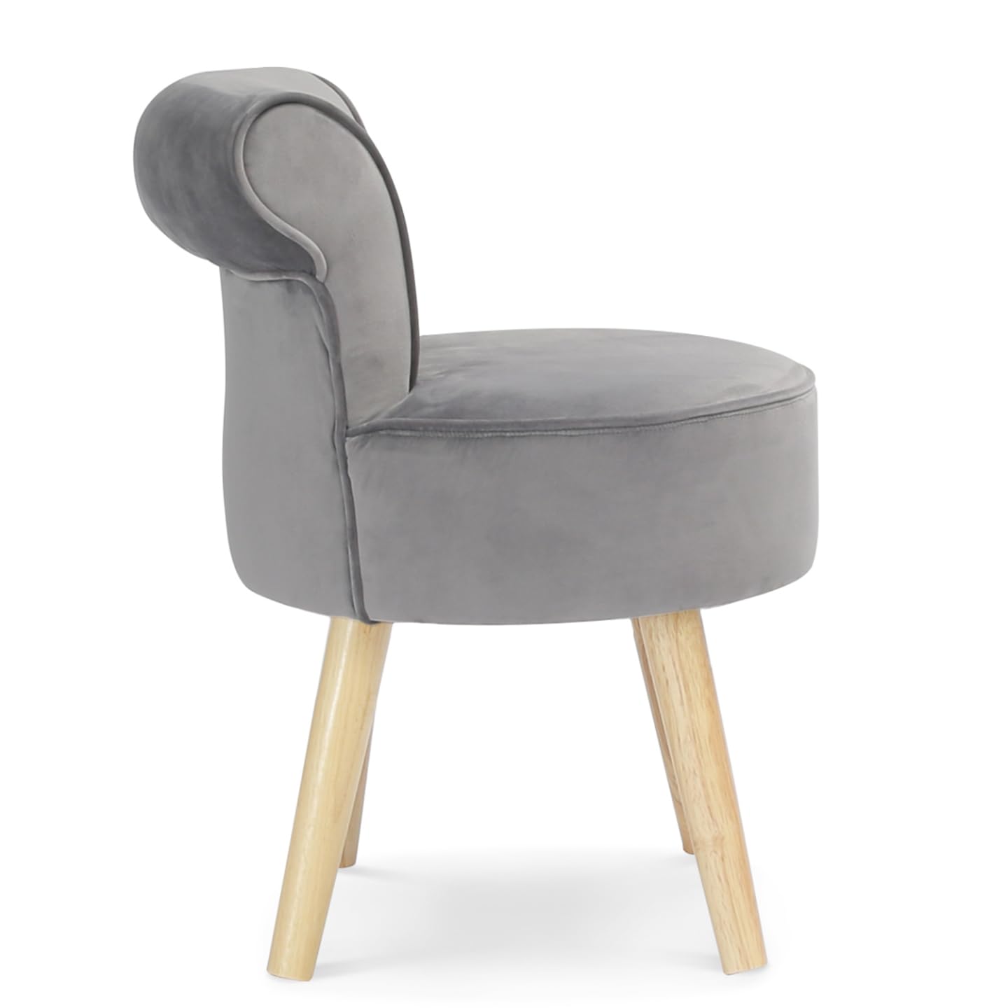 IDMarket - Sillón Sapo de terciopelo gris