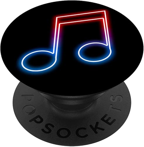 Notas musicales para notas musicales, instrumentos musicales en negro  PopSockets Grip y soporte para teléfonos y tabletas