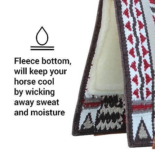 Image of Professional's Choice Good Medicine Comfort-Fit SMX Air Ride Pad: Hand to Horse | New Zealand Wool with Leather Reinforced Spine and Wither