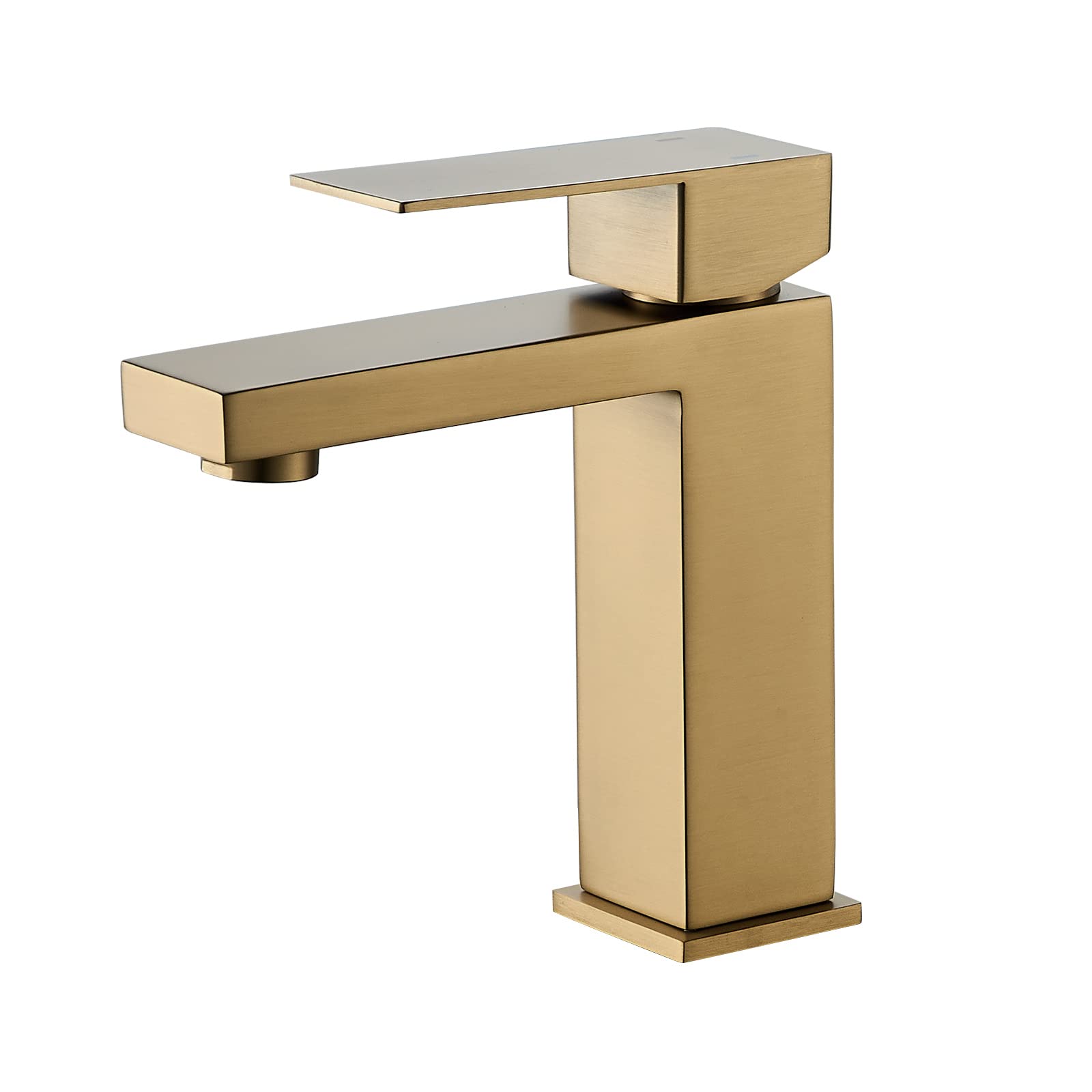 Touchless Automatic Bathroom Sink Faucet – 304 Stainless Steel, Infrared Sensor, Single-Hole Single Handle, Brushed Gold Finish