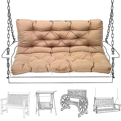 Coussin de banc d'extérieur imperméable avec dossier, matelas de balançoire de jardin