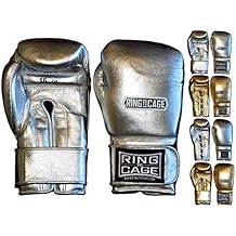 Ring to Cage Metallic Gold, Silver Japanese Style Training Gloves 2.0 - Hook&Loop or Lace-Up