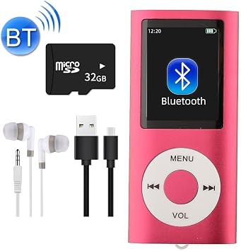 5007MP 32GB Metal MP3  alar, Bluetooth, FM Radyo, Renkli Ekran, Kulakl k ve  arj Kablosu Hediyeli