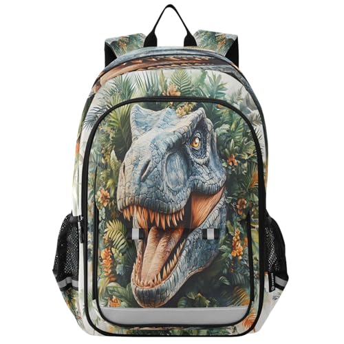 Sac à dos lycée motif plantes tropicales idéal pour les cours et les voyages