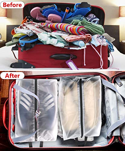 Bolsas de zapatos de viaje impermeables organizador calzado portatil 7