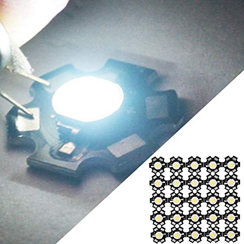 DEWIN COB Light Bead, 25 Pcs 3W 3.2-3.4V High Bright Integrated Chip Light Source LED Bead Spotlight Bulb(3000-3200K-Warm) - Image 3