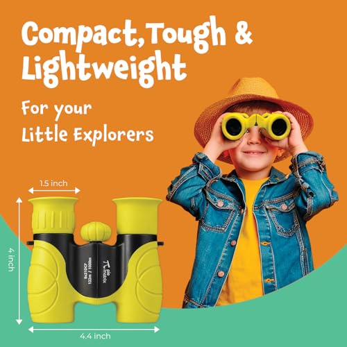 Image of Pie Matrix Junior Explorer Binoculars for Adults & Kids,8x21 Magnification, Bak4 Prism, FMC Coated, Lightweight, Shockproof & Rainproof, Ideal for Bird Watching, Camping, Hiking & Wildlife