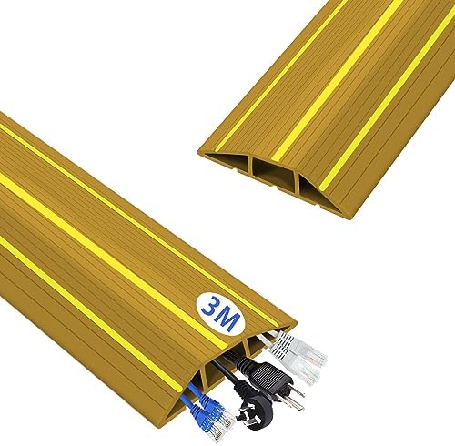 Floor Cable Protector 3M Heavy Duty Cable Cover 3 Cord Channels Floor ...