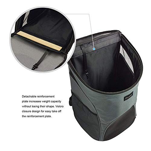Becko 3 in 1 Scratch-Resistant Pets Bag Carrier/Padded Pet Outdoor Backpack/Dog Travel Single-Shoulder Bag with Mesh Window and Tuck Away Straps for Pet up to 10~18 Pounds (Large & Strengthening)
