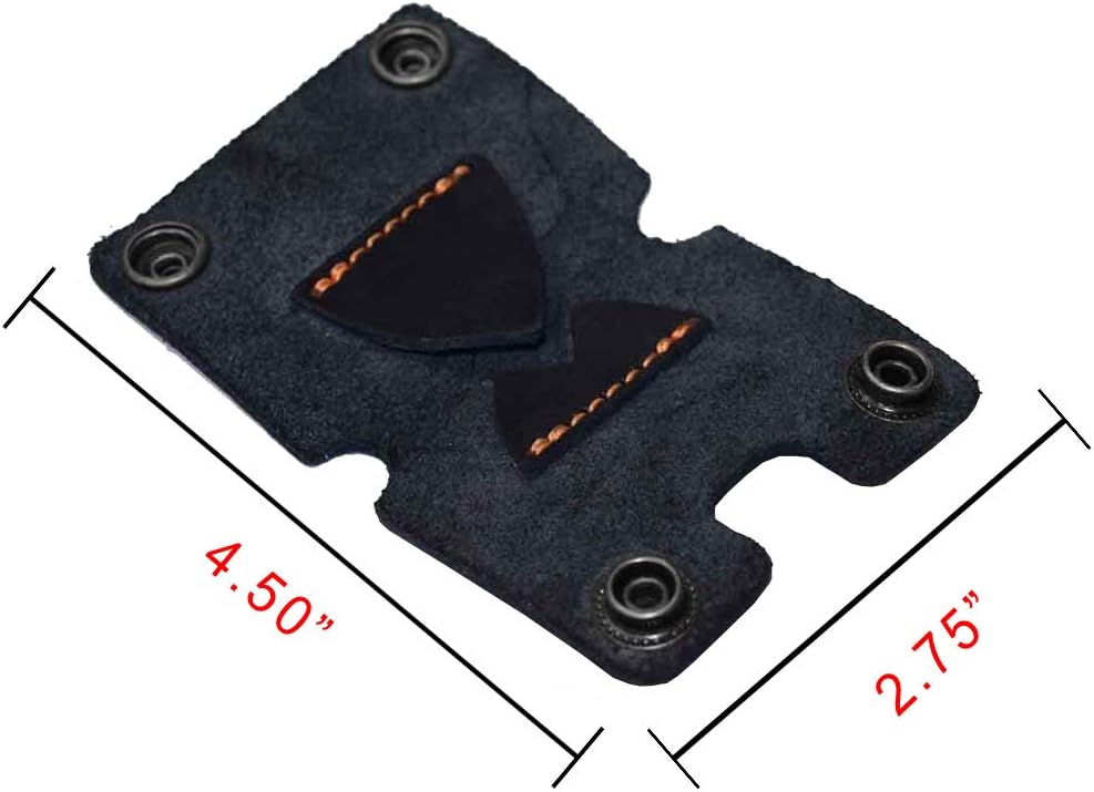 Hide & Drink, Cord Keeper (Cord Clam) Handmade from Full Grain Leather - Black Cat Pumpkin