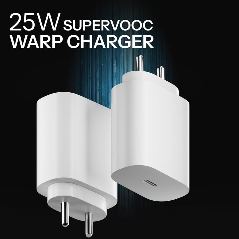 Image of Super Fast Charger Adapter with Cable Compatible with Samsung S /A /M /F /Z Series,S26 /S25 /S24 /S23 /S22 /S21 /Fe /Plus /Edge /Ultra /Flip /Fold & More, USB-C BIS Certified -JJ White