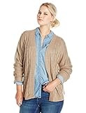 Jason Maxwell Women's Plus-Size Cable Shirtail-Hem Cardigan Sweater