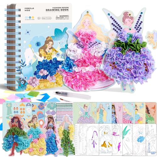 Magic 4 in 1 Poke Art Kits for Girls, Pretty Princess Game with Princess Stickers, Watercolor Paint, Diamond Art Crafts for Kids Ages 4-8, DIY Activity Easter Gifts for 4 5 6 7 8+ Year Old Girls