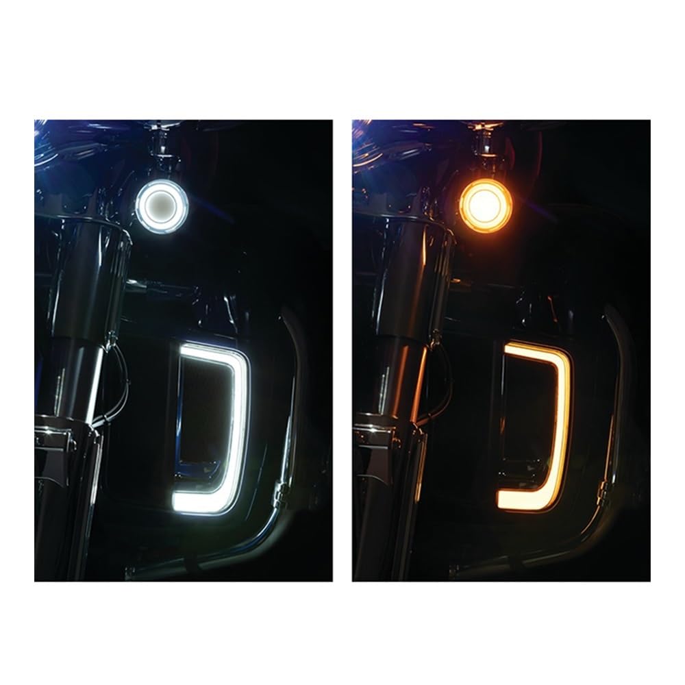 Motocletta Scooter Indicatore di Direzione Luce Lampada di conversione dell'indicatore di direzione a LED anteriore per motocicletta per Ha&rley Touring