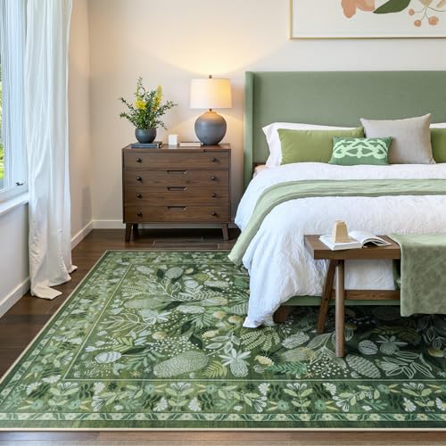 Tapete decorativo Anidaroel 5'x7' de poliéster lavable miniatura 3