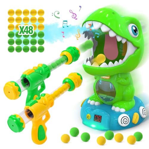 EagleStone Movable Dinosaur Shooting Toy with Spray Electronic Target Game