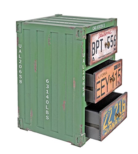 ts-ideen Commode kast container in industrieel design shabby metalen look vintage 34 x 51 cm - Image 3