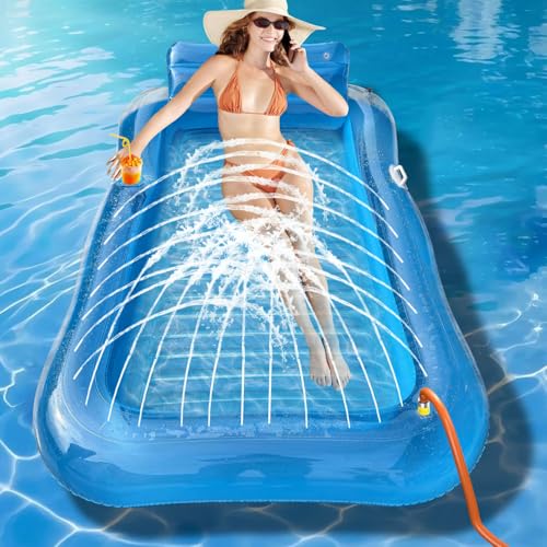 Luftmatratze Pool Erwachsene,Luftmatratze mit Sprinkler,Aufblasbarer Sonnenpool,Luftmatratze Wasser,Luftmatratze Wasser ...