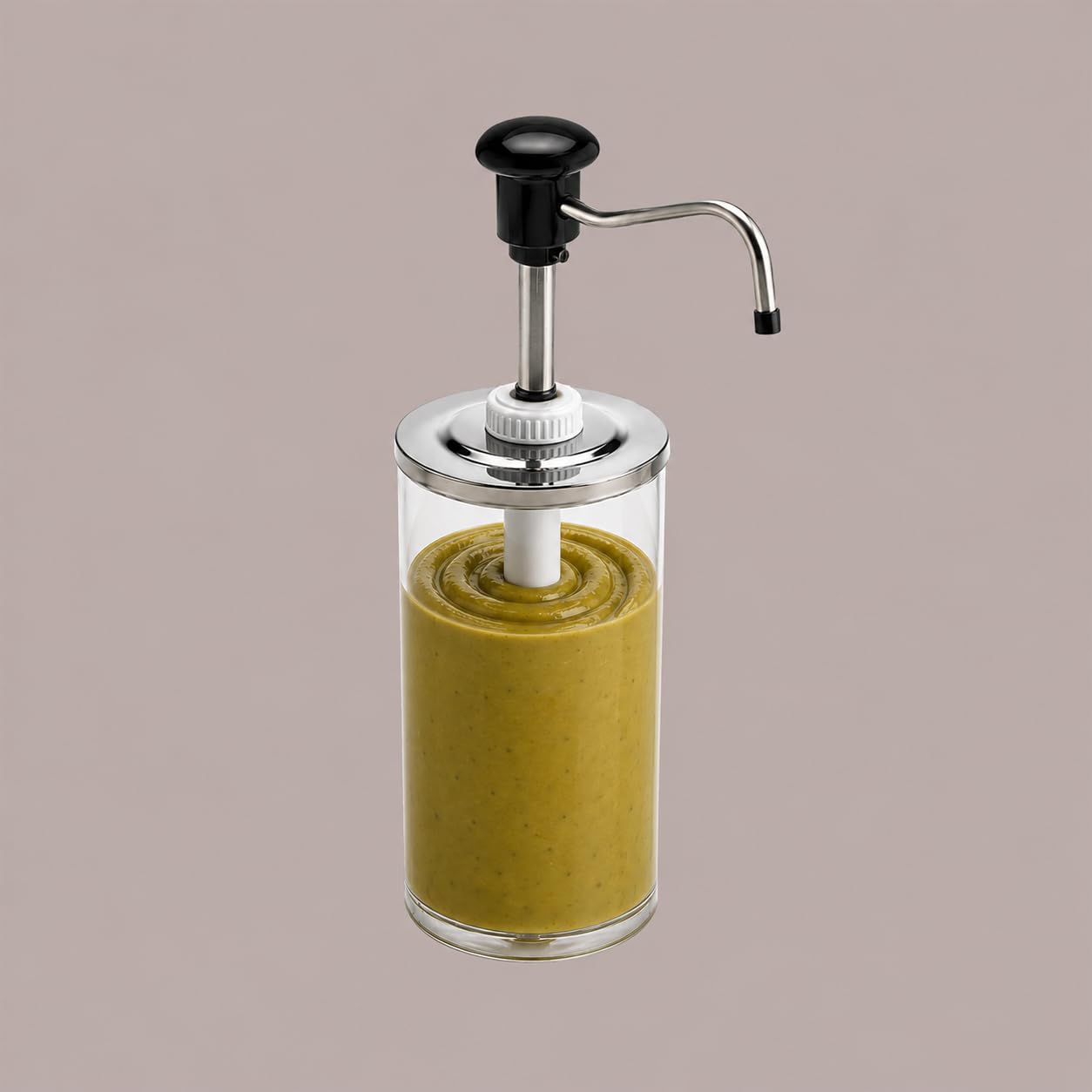 Lucgel Distributore Dosatore Dispenser per Salse Creme Spalmabili Marmellate Finiture Nere 1650 ml
