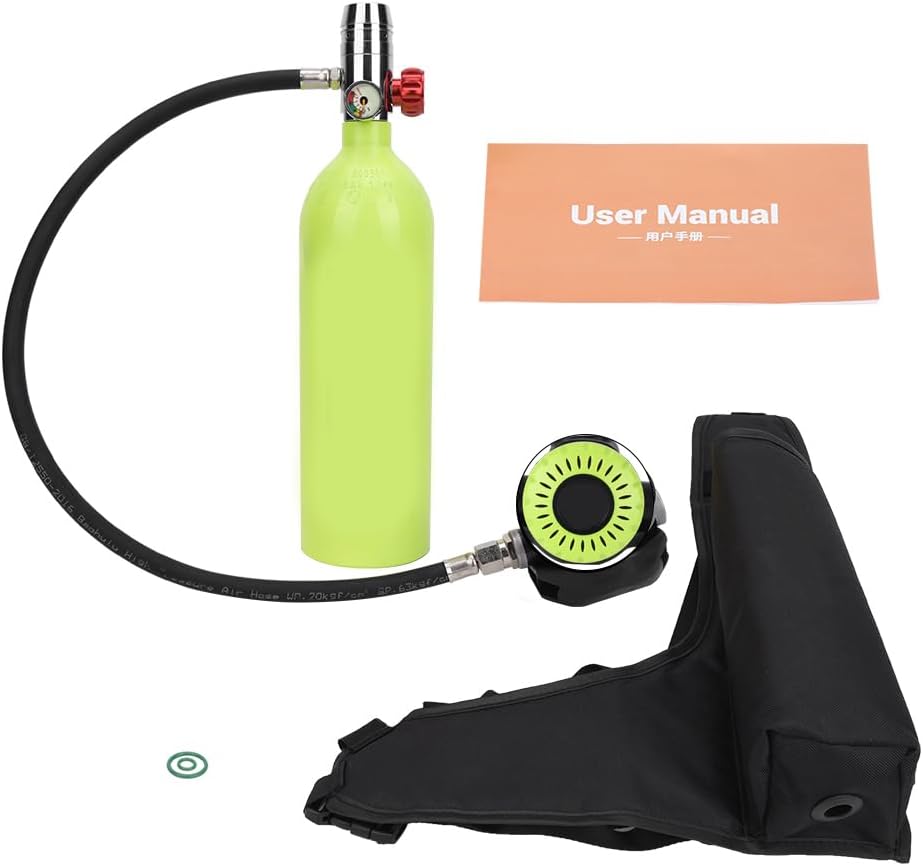 Scuba Tank Diving Gear for Diver, Mini Scuba Tank 1L Support About 15 Minutes Underwater Breathing, Diving Tank, 1L Mini Scuba Tank Oxygen Cylinder