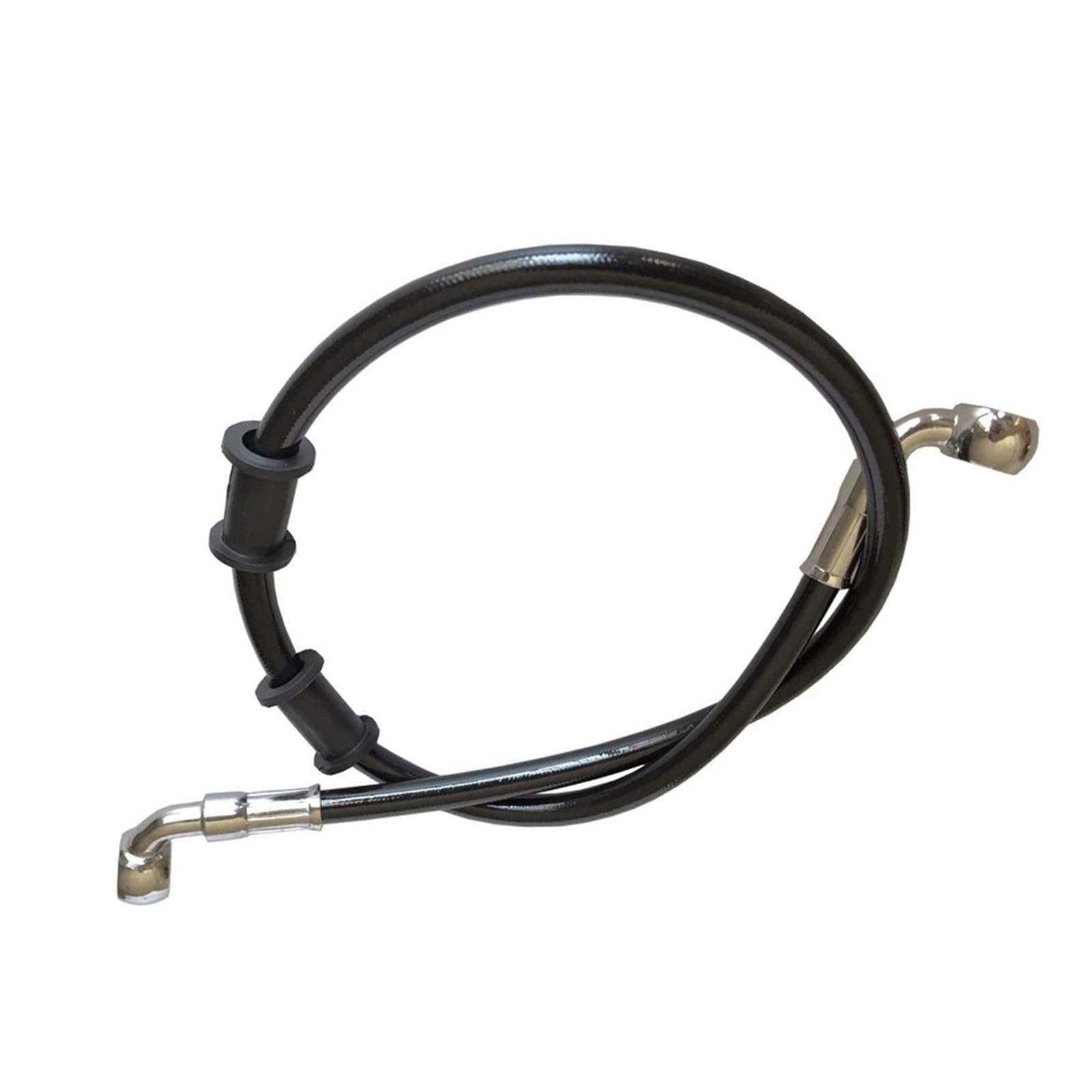 Flexible de frein Durite De Frein/embrayage/huile Moto Tout-terrain Noire, 90° -, 400 Mm À 2200, Tressée En Acier Renforcé(Black 1500mm)