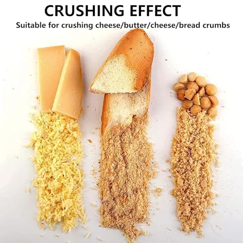 Rallador de Queso eléctrico, triturador de Pan rallado, Molinillo de Ensalada, procesador de Alimentos Comercial con Cubo de Acero Inoxidable, para Queso, Mantequilla, Pan, Salvado