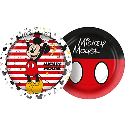 PRATO PAPEL REDONDO 18 cm MICKEY MOUSE 12 un.