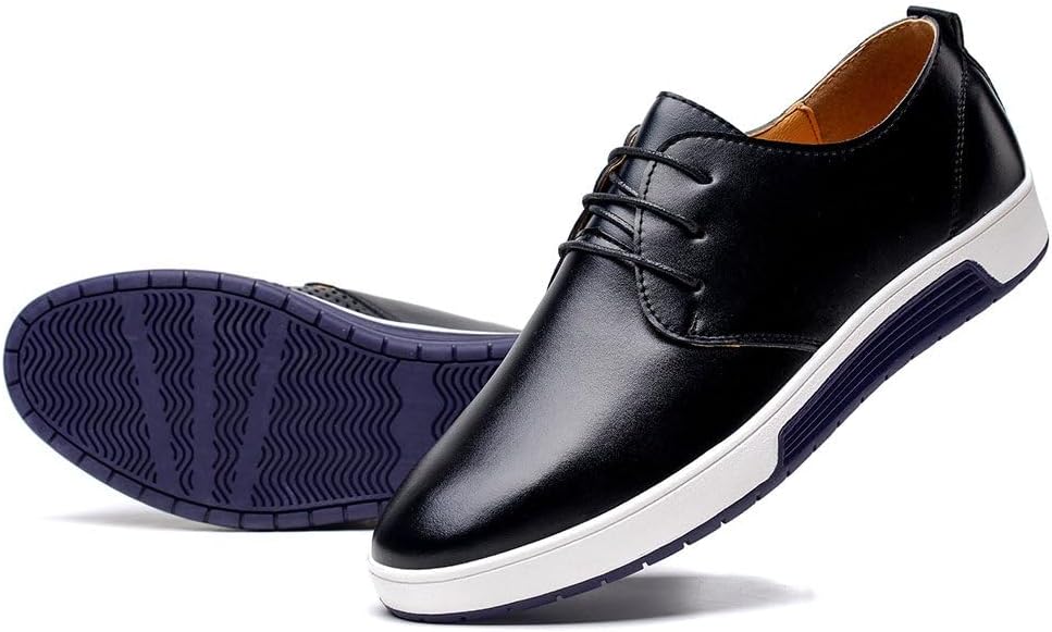 konhill Men's Casual Oxford Shoes - Breathable Dress Shoes Loafers Lace-up Flat Sneakers