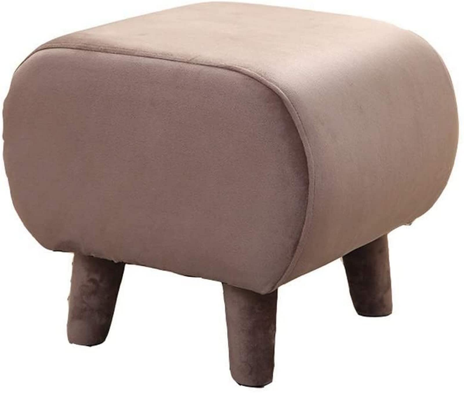 Repose-pieds ottoman et pouf rond en tissu de couleur gris pour décoration