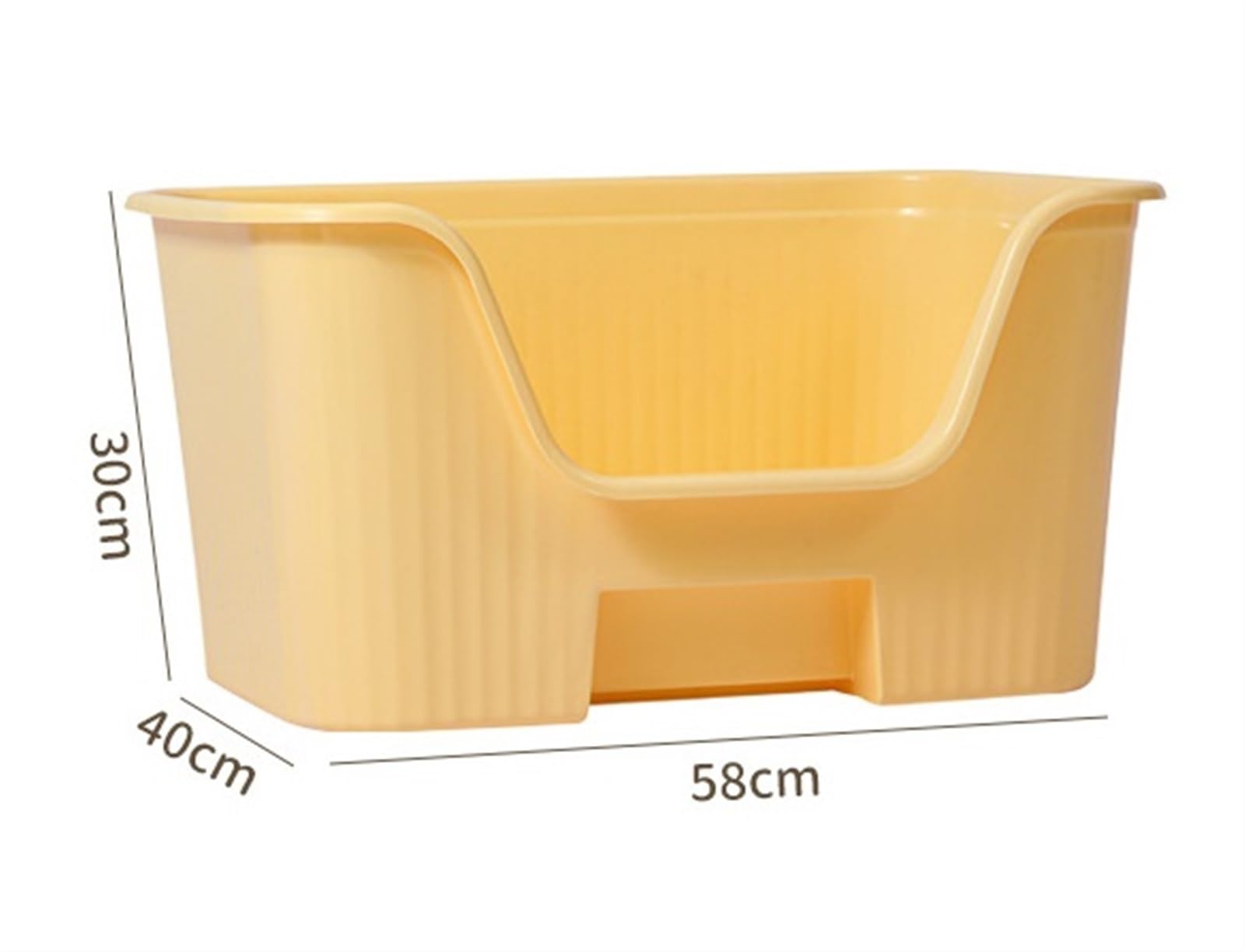 Katzentoilette Katzenklo Katzentoiletten Mit Hohen Seiten, Offene Katzentoilette, Katzenstreu Mit Erhöhten Kanten Für Den Innenbereich Reisetoilette Katze(Purple)
