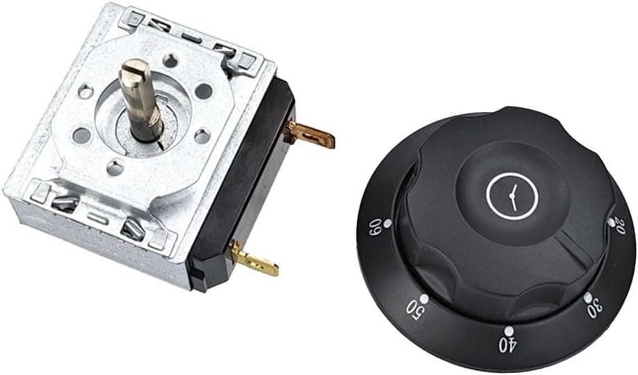 30/60/90/120 Minute Timer Switch with Bell for Microwave Oven Rice Cooker Electric Oven Steamer Kitchen Appliances Metal Plastic(60min)