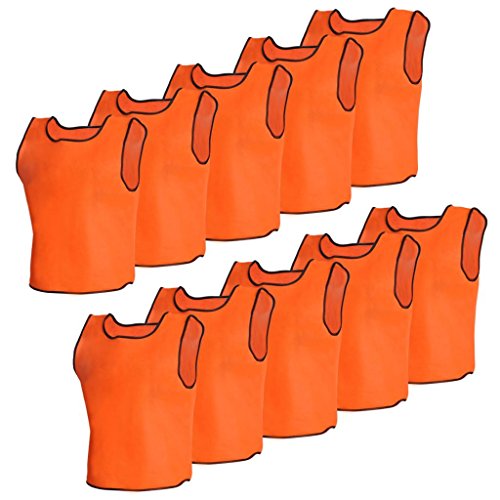 vidaXL 10x Petos de Entrenamiento Deportivos Naranja Adultos Baloncesto Futbol