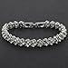 Botrong Fashion Roman Style Women Crystal Diamond Bracelets Gifts (Silver)