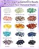 FIVEIZERO 600pcs Natural Chip Stone Beads 5-8mm - 15 Color Crystal Chip Beads for Jewelry Making, Valentine's Day Bracelet,DIY Irregular Gemstone Beads with Drilled Holes #1