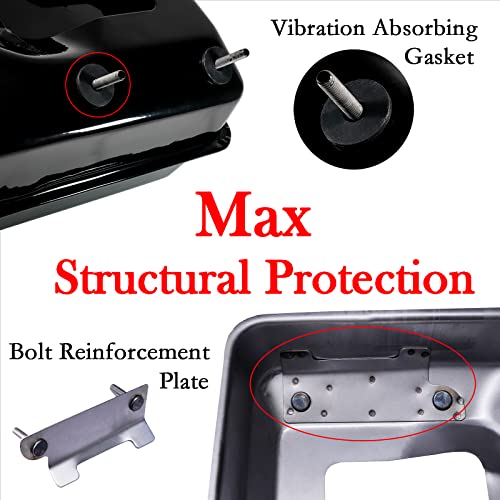 Image of JMCHstore 1 Gallon Gas Fuel Tank W / Fuel Gauge & Petcock for Predator 212 Hemi Engine, Coleman CT200U BT200X 196cc Mini bike, Baja warrior MB200, 200cc Go kart Parts, Honda GX160 GX200 Motor