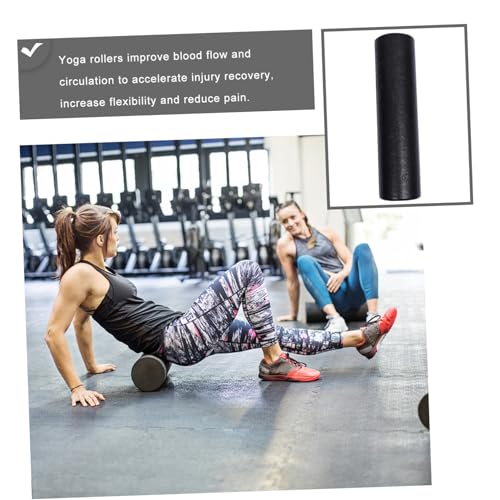 Rodillo sólido para yoga para masaje muscular y alivio, rodillo de espuma ligero para fitness para terapia de piernas y pies, herramienta elástica para relajación corporal miniatura 4