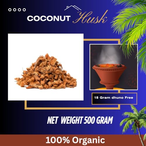 Image of Dry Coconut Husk for Puja & Havan Purpose (Pack of 500 Grams)