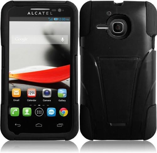 For Alcatel One Touch Evolve 5020T 5020 Cover Case (TSTAND Hybrid Black/Black)