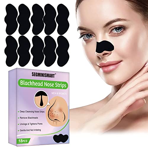 Tiras Nasales De Eliminación De Puntos Negros, Tiras De Espinillas, Blackhead Nose Strips, Nose Strips, Tiras De Limpieza Profunda Para Hombres, 18Piezas