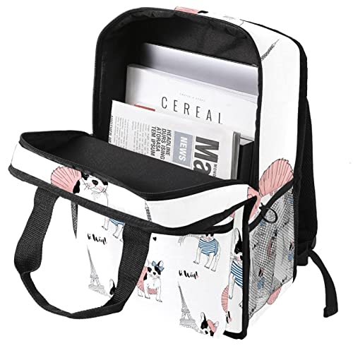 Sac à dos garçon bouledogue français Paris taille unique ajustable