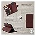 HARDISTON Compatible with iPhone 13 Pro Max Wallet Case, Handmade Genuine Leather, Detachable Magnetic Flip Cover Card Holders, Customizable, Horizontal Kickstand (Burgundy)