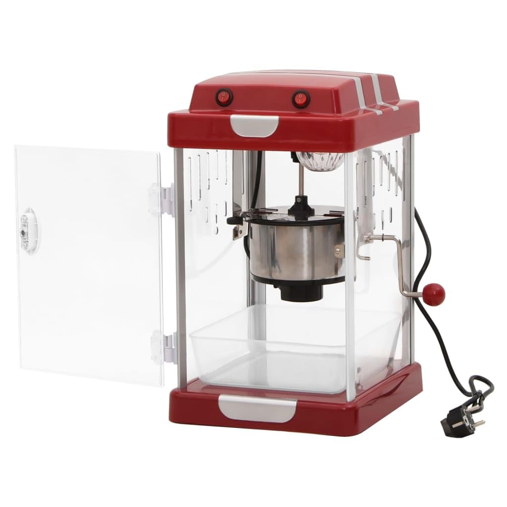 vidaXL Máquina para Hacer Palomitas de Maiz Caseras 2,5Oz Roja Palomitera Casa