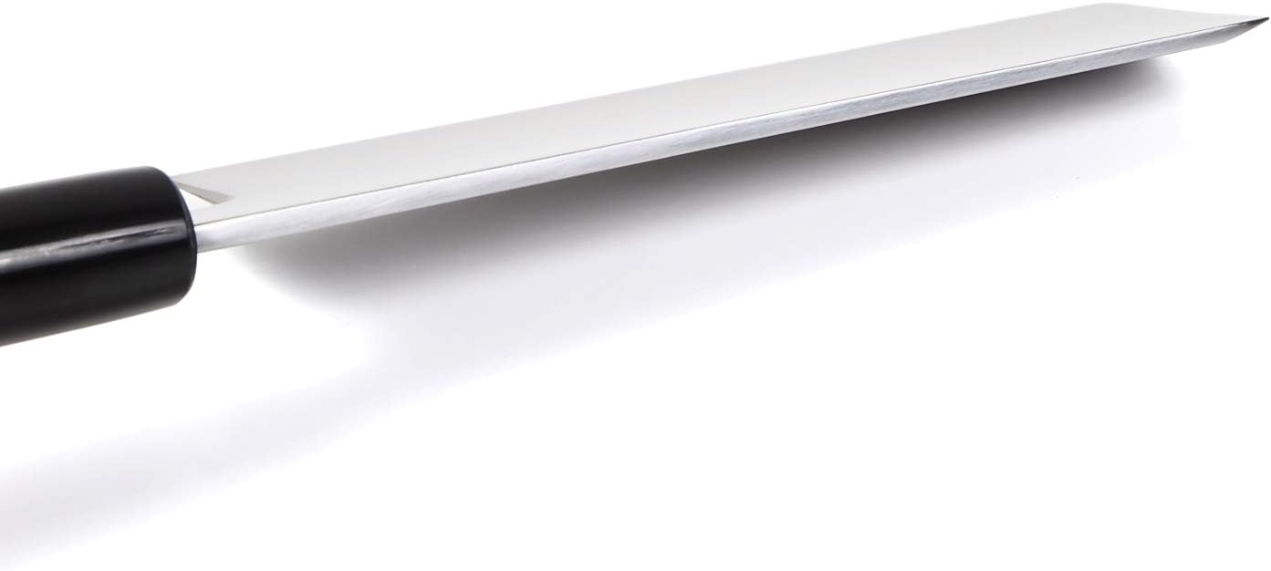 Japanese Sushi Vegetable Chef Knife Shiroko(White Stees) No.2 D-shape Maglolia Wood Handle, Edo Usuba 6.5-inch (165mm)